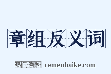 章组反义词是什么意思的图片